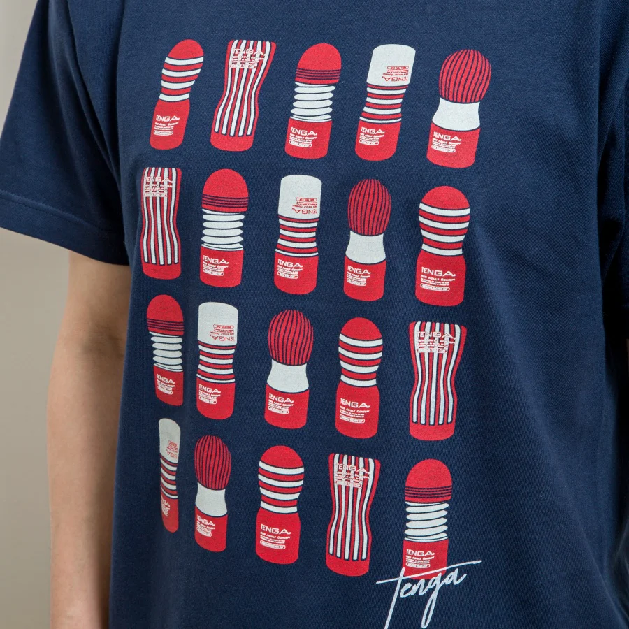 TENGA 20 CUPS T-Shirt [Navy Blue] - Image 3