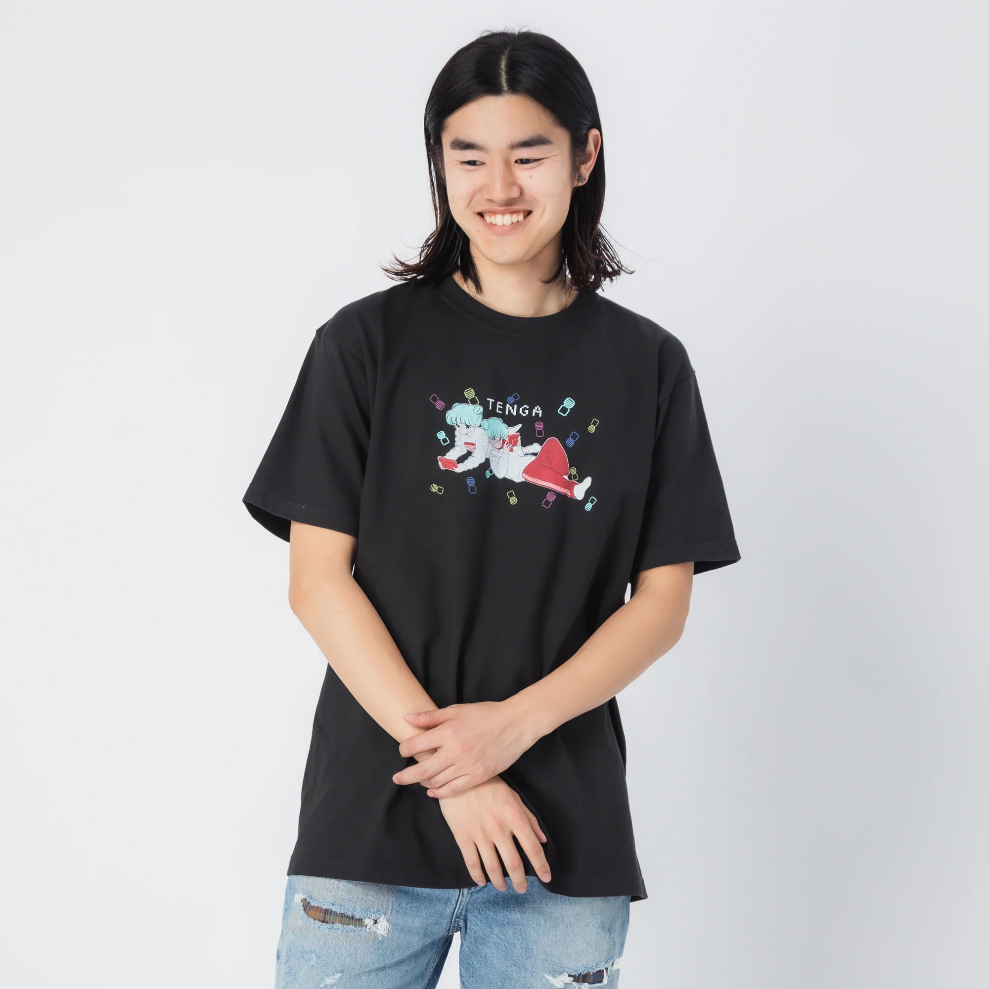 TENGA x Bob a.k.a En-Chan PLAY GAME 02 T-Shirt Smoky - Image 4
